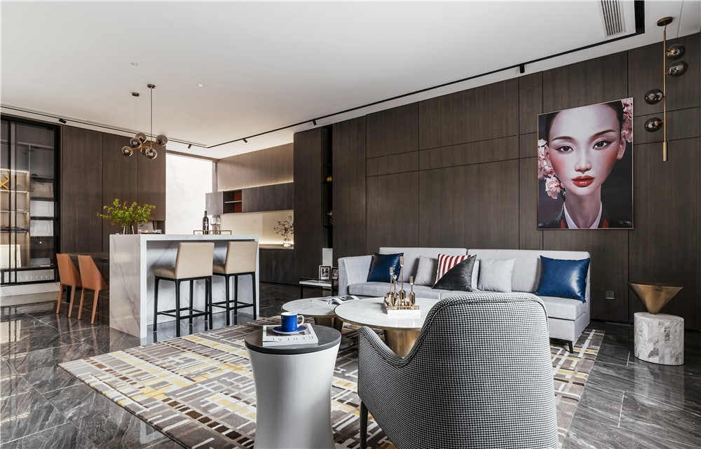 現(xiàn)代輕奢風(fēng)格家裝設(shè)計(jì)室內(nèi)裝修效果圖-客餐廳 現(xiàn)代輕奢風(fēng)格家裝設(shè)計(jì)室內(nèi)裝修效果圖-客餐廳