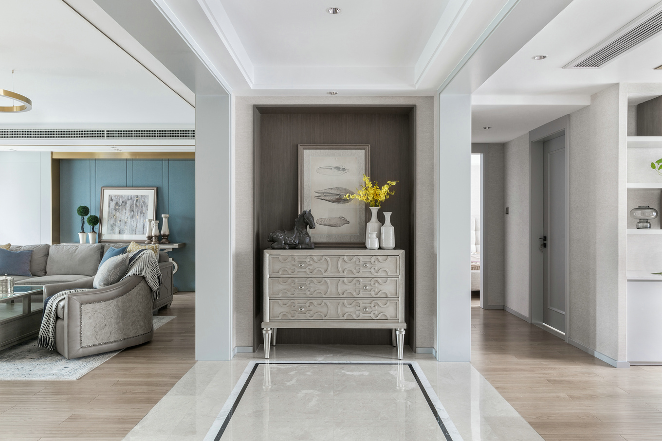 美式輕奢風(fēng)格家裝設(shè)計室內(nèi)裝修效果圖-玄關(guān)走廊 美式輕奢風(fēng)格家裝設(shè)計室內(nèi)裝修效果圖-玄關(guān)走廊