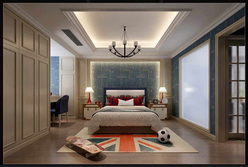 歐式風格室內(nèi)裝修設(shè)計效果圖-保利中央公館四居175平米-室內(nèi)裝修設(shè)計兒童房 歐式風格室內(nèi)裝修設(shè)計效果圖-保利中央公館四居175平米-室內(nèi)裝修設(shè)計兒童房