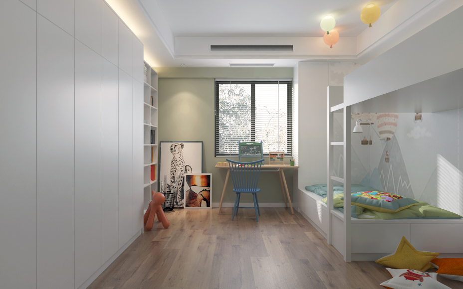 現(xiàn)代簡約風格室內(nèi)家裝案例效果圖-兒童房 現(xiàn)代簡約風格室內(nèi)家裝案例效果圖-兒童房