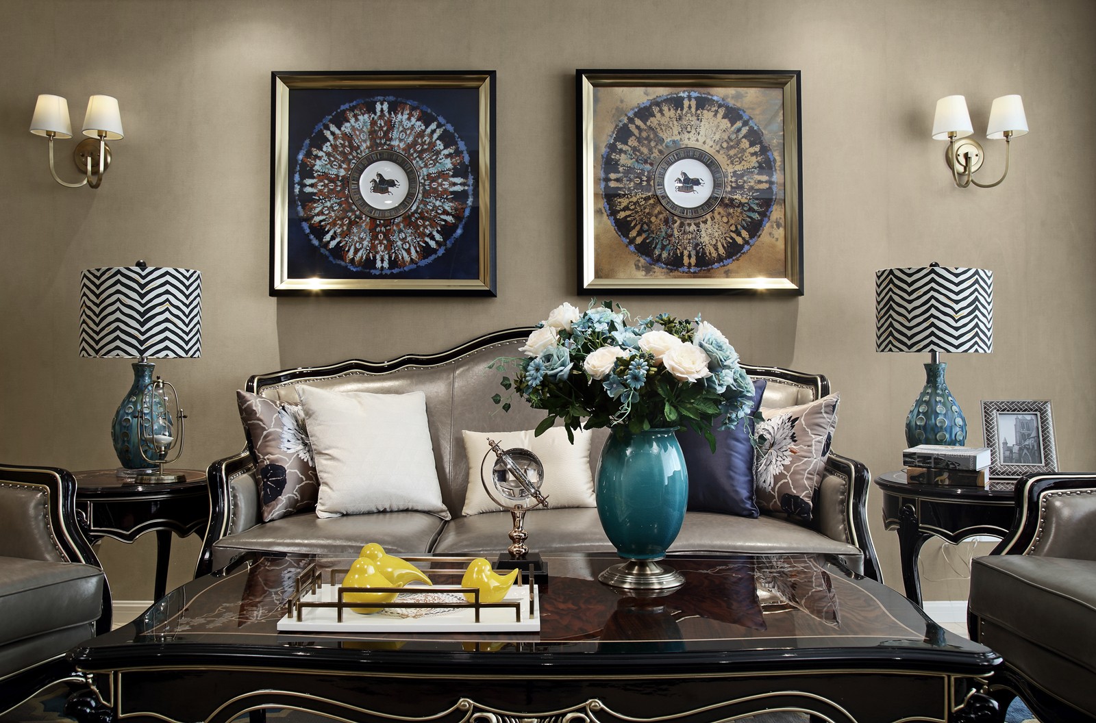 裝修案例美式新古典風(fēng)格室內(nèi)裝修效果圖-客廳 裝修案例美式新古典風(fēng)格室內(nèi)裝修效果圖-客廳