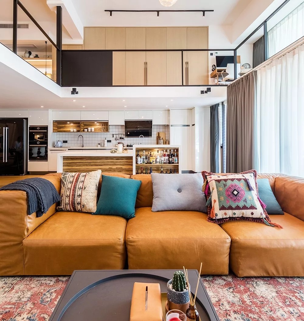 裝修公司現(xiàn)代輕奢風(fēng)格復(fù)式裝修效果圖-客廳 裝修公司現(xiàn)代輕奢風(fēng)格復(fù)式裝修效果圖-客廳