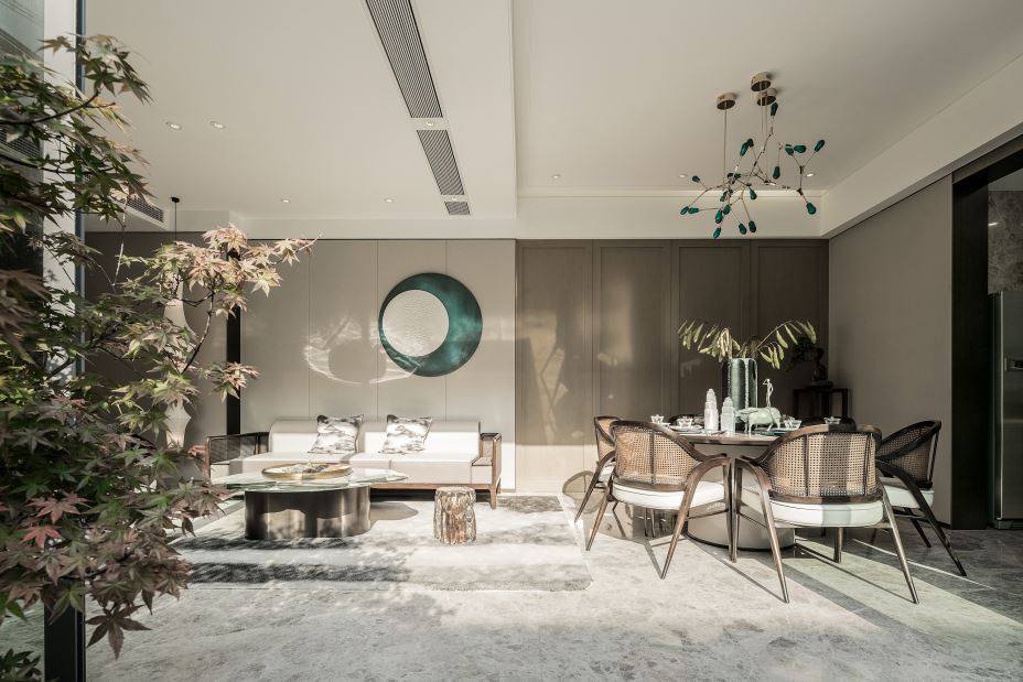 江門市越秀星匯名庭新中式風(fēng)格別墅裝修案例