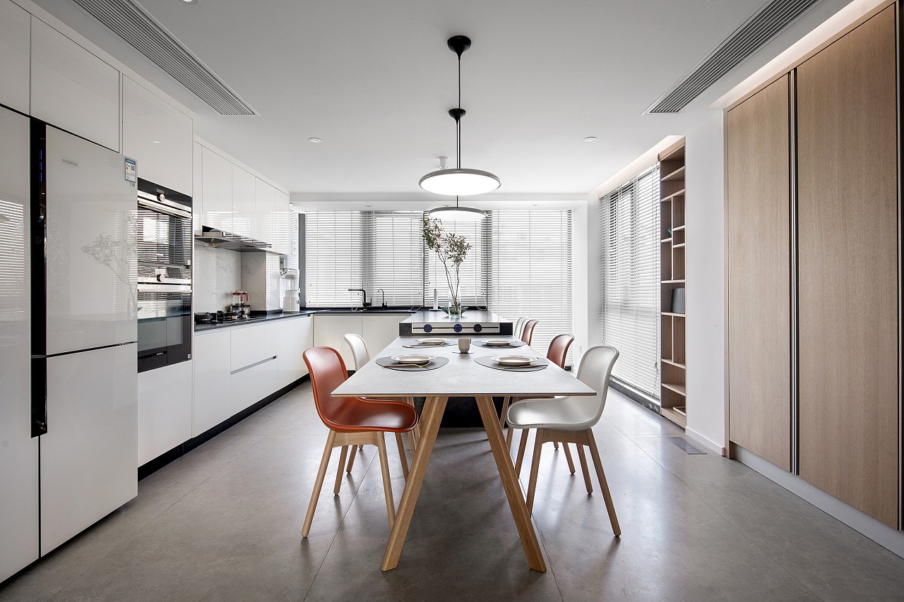 裝修公司現(xiàn)代極簡風格室內裝修效果圖-餐廳