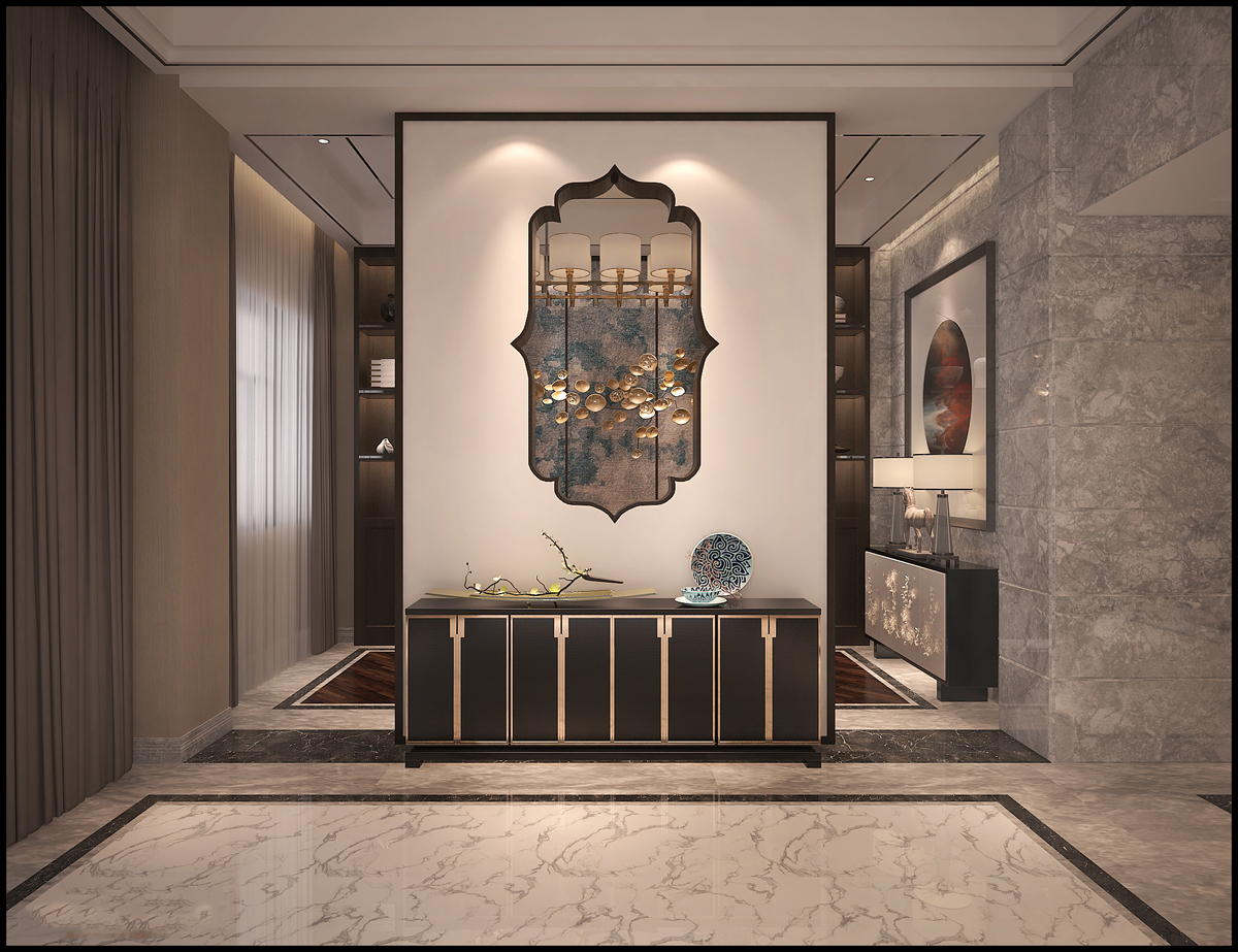 嘉興市金科旭輝公元城市現(xiàn)代風格三居室裝修案例