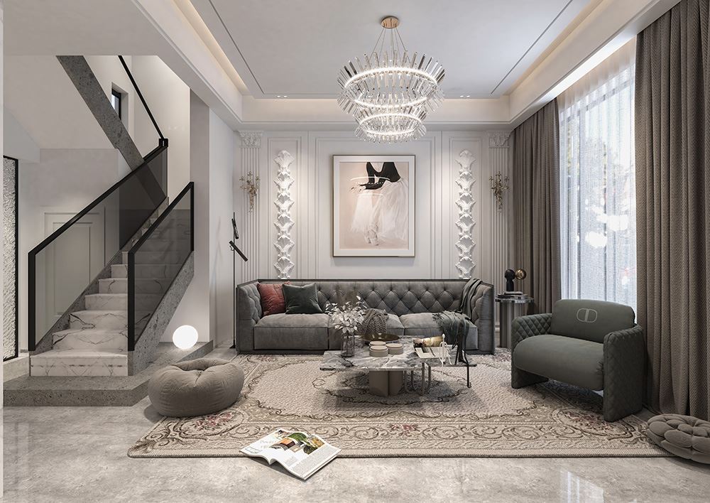 佛山市弘陽德商昕悅府歐式風格別墅裝修案例