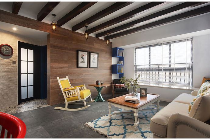 廣州市南華時(shí)代城美式風(fēng)格三居室裝修案例