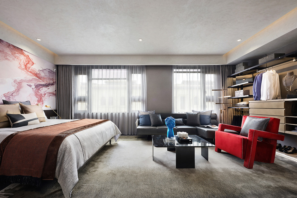 摩登前衛(wèi)風格別墅家裝案例效果圖-臥室 摩登前衛(wèi)風格別墅家裝案例效果圖-臥室