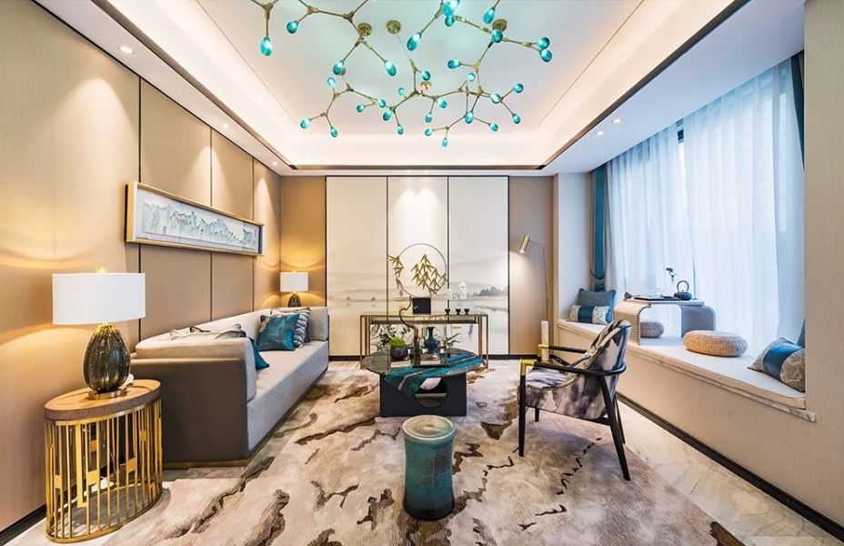 江門市恩平錦江花城新中式風格別墅裝修案例