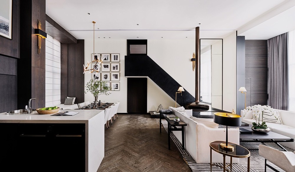 簡(jiǎn)歐輕奢風(fēng)格室內(nèi)家裝案例效果圖-客餐廳 簡(jiǎn)歐輕奢風(fēng)格室內(nèi)家裝案例效果圖-客餐廳