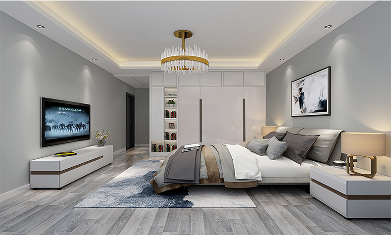 江山一品二居90平米簡約現(xiàn)代風格裝修案例-主臥 江山一品二居90平米簡約現(xiàn)代風格裝修案例-主臥