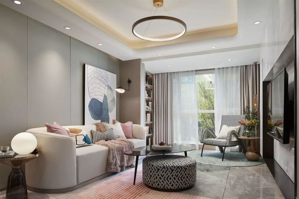 廣州市越秀大學星匯城輕奢風格三居室裝修案例