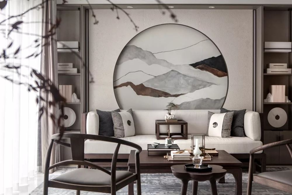 昭通市翠屏尚居新中式風(fēng)格三居室裝修案例