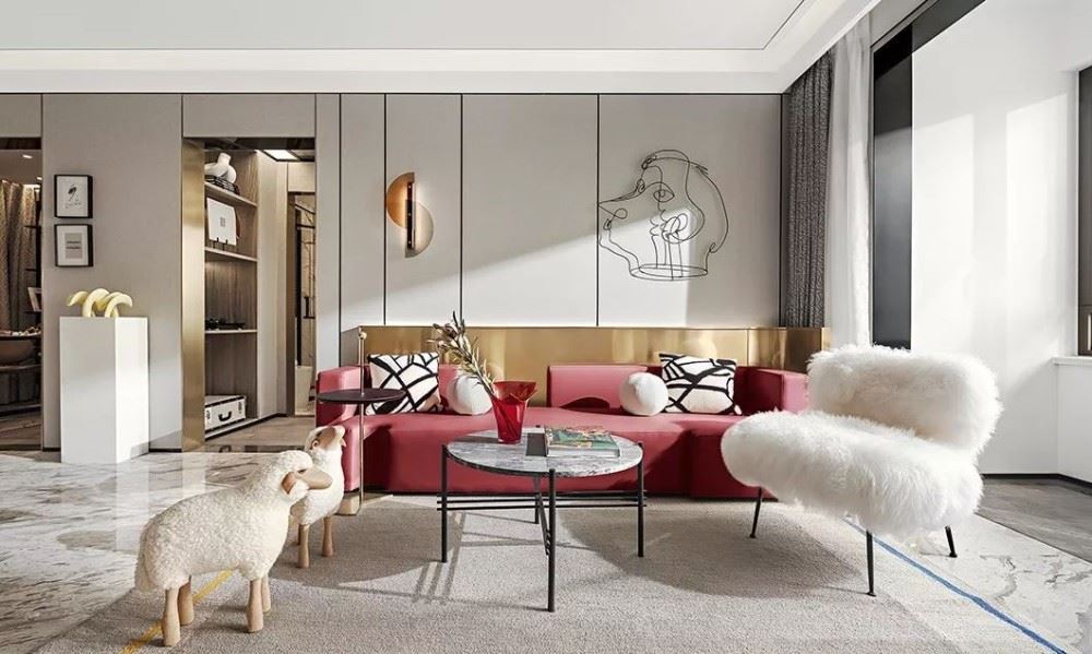 江門市百樂園輕奢風(fēng)格三居室裝修案例