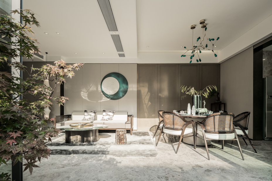 新中式風格別墅家裝案例效果圖-客廳 新中式風格別墅家裝案例效果圖-客廳