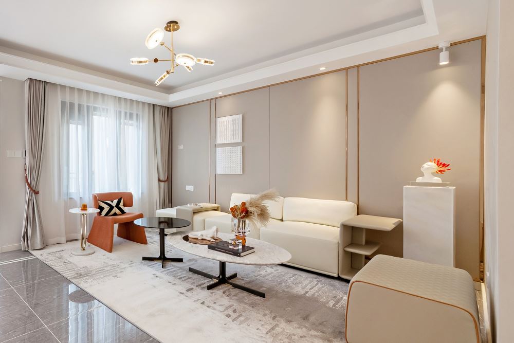 江門市雅逸尚都輕奢風(fēng)格三居室裝修案例