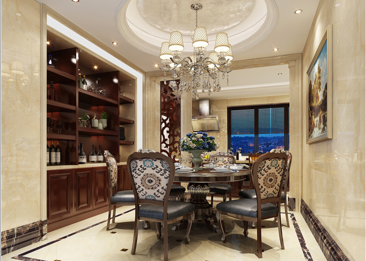 嘉興市龍光·西塘江南大境歐式風(fēng)格五居室裝修案例