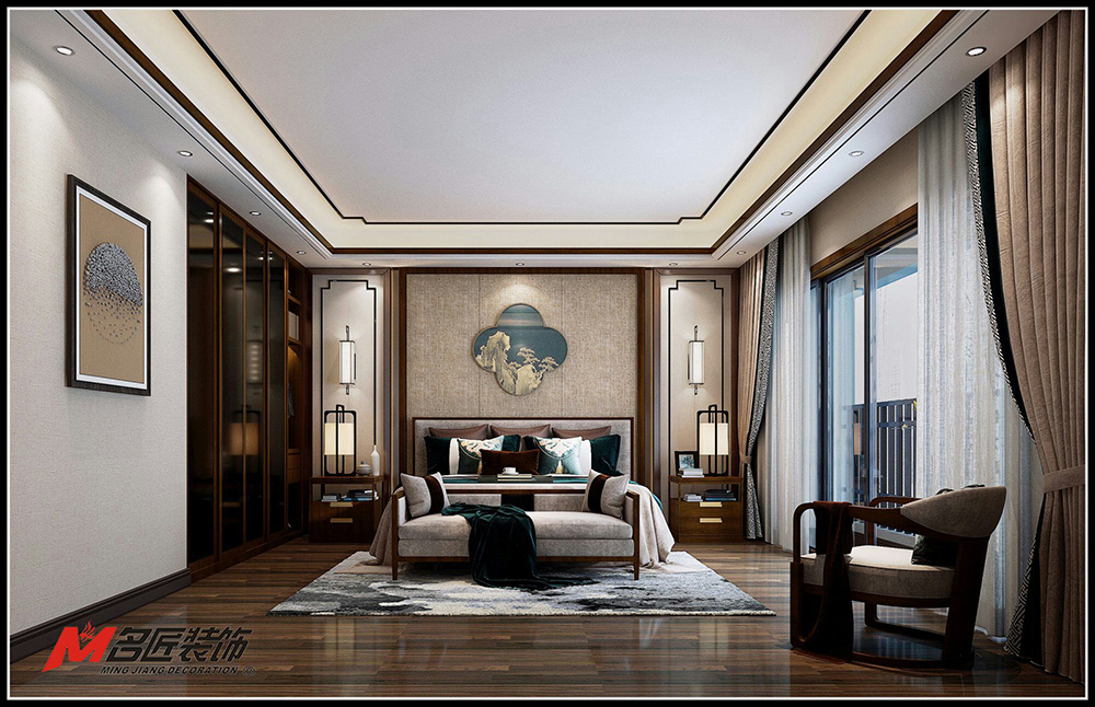 裝修公司新中式風(fēng)格室內(nèi)裝修效果圖-主臥 裝修公司新中式風(fēng)格室內(nèi)裝修效果圖-主臥