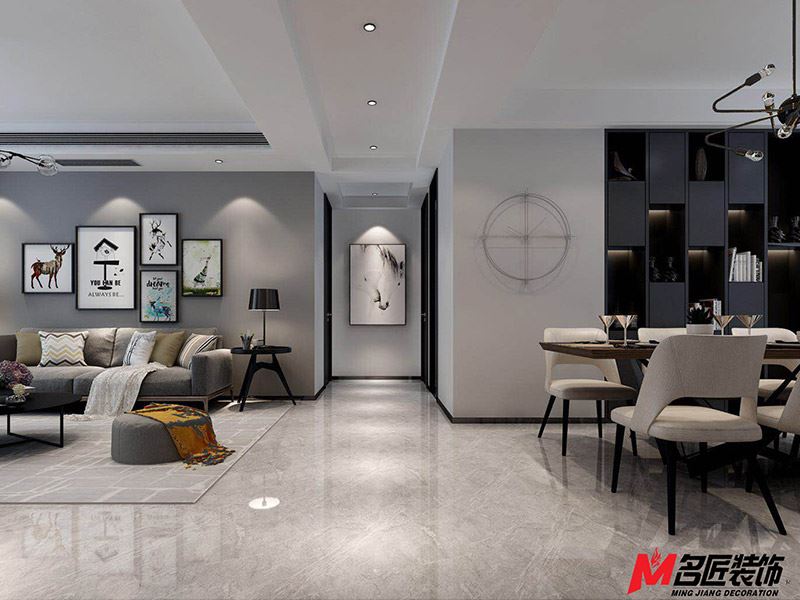 臺州市天嶺·春江花苑現(xiàn)代簡約風格三居室裝修案例