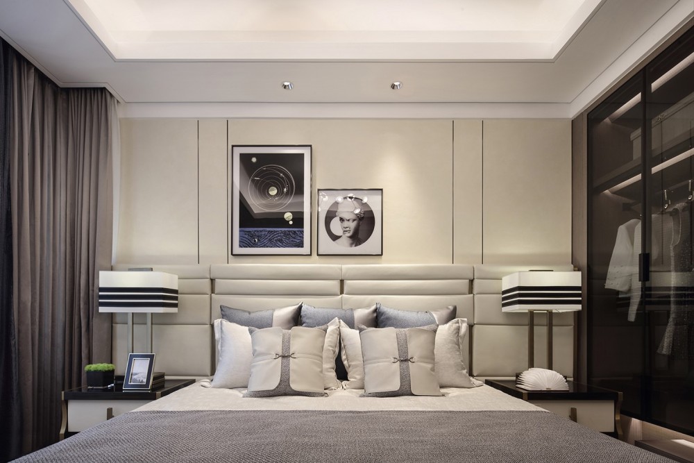 現(xiàn)代輕奢風(fēng)格室內(nèi)設(shè)計(jì)家裝案例-主臥 現(xiàn)代輕奢風(fēng)格室內(nèi)設(shè)計(jì)家裝案例-主臥