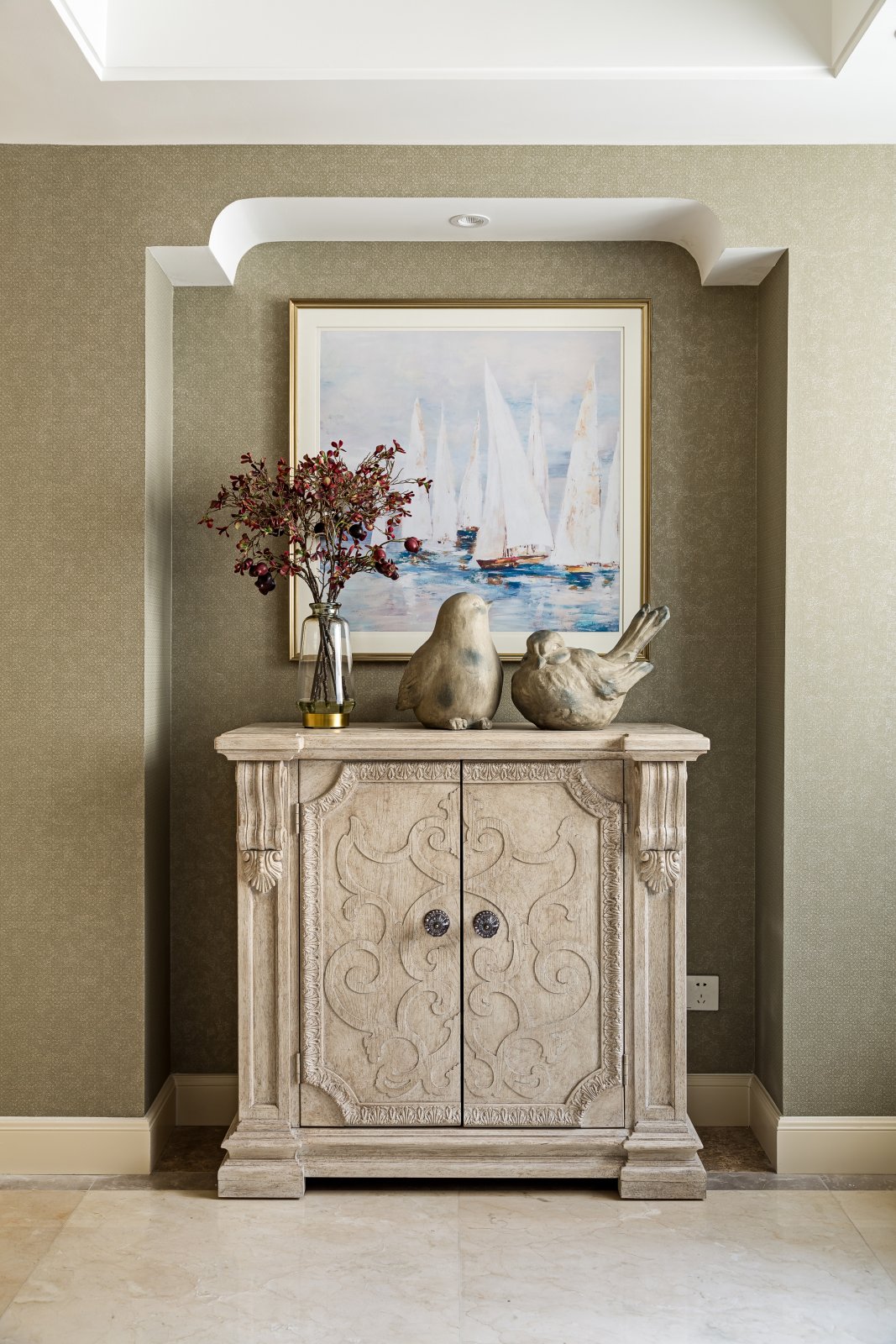 美式風格家裝設計室內(nèi)裝修效果圖-玄關(guān)