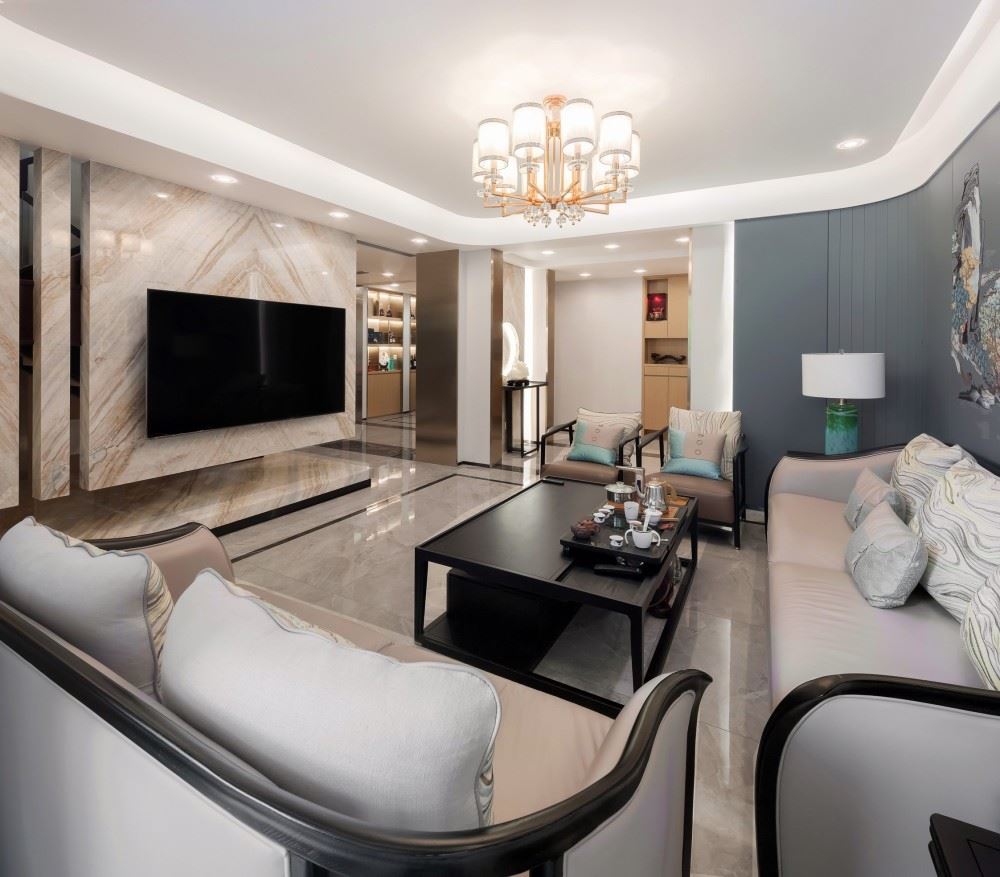 楚雄彝族自治州北浦小區(qū)新中式風(fēng)格別墅裝修案例