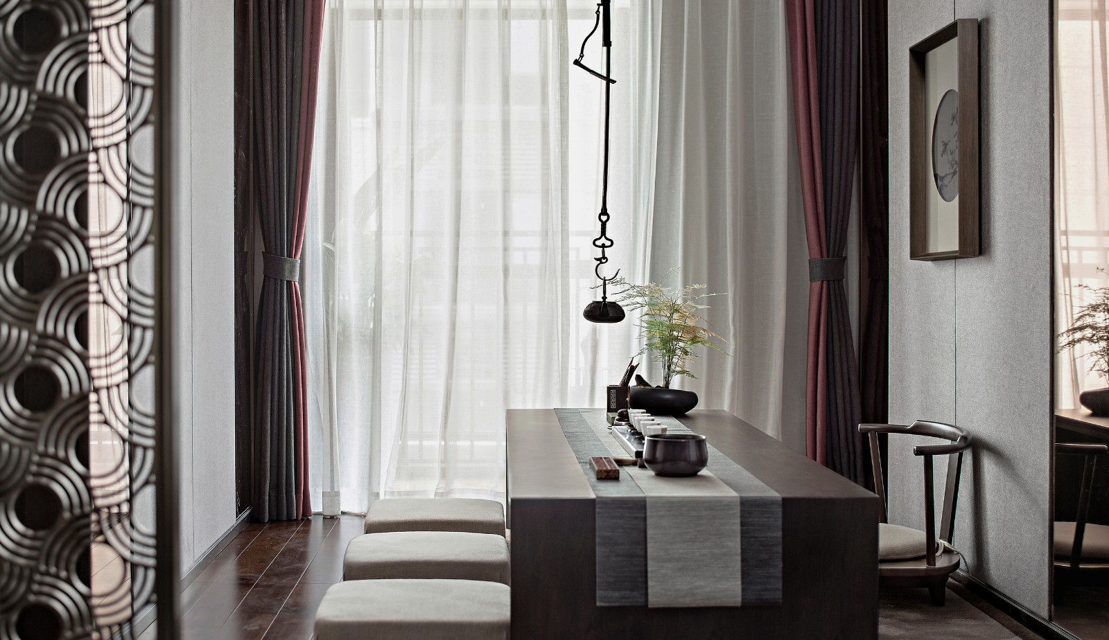 新中式風(fēng)格家裝設(shè)計(jì)室內(nèi)裝修效果圖-茶室 新中式風(fēng)格家裝設(shè)計(jì)室內(nèi)裝修效果圖-茶室