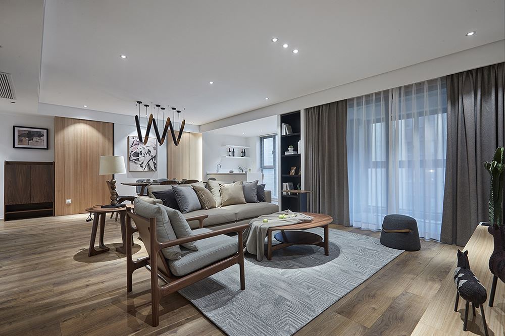 南寧市盛天華府輕奢風(fēng)格三居室裝修案例