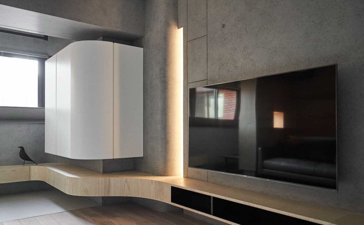 裝修案例現(xiàn)代極簡風格室內裝修效果圖-電視背景墻 裝修案例現(xiàn)代極簡風格室內裝修效果圖-電視背景墻