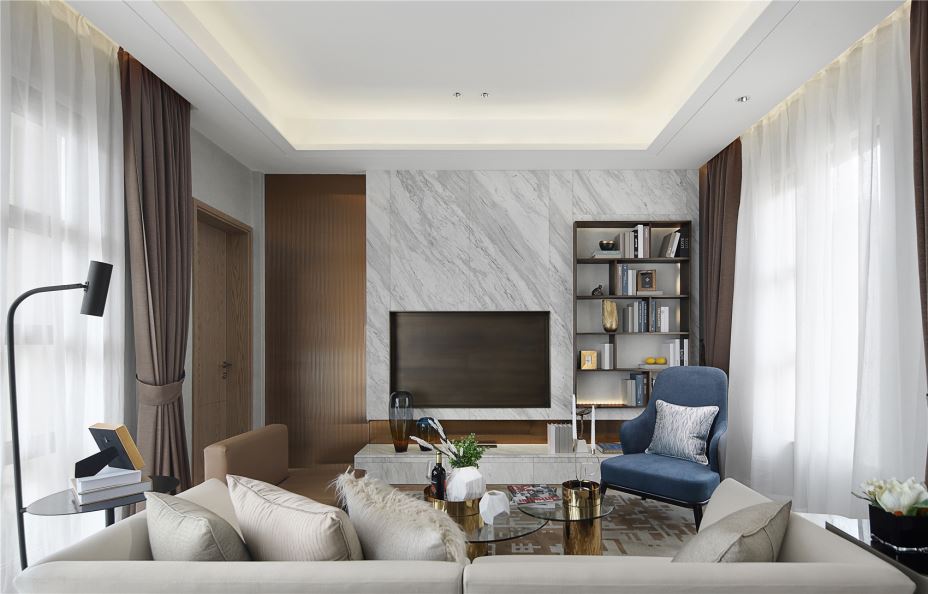 江門市半山別墅公寓輕奢風(fēng)格三居室裝修案例