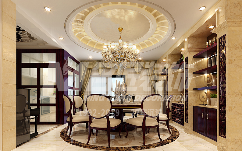 桂花洲三居120平米美式鄉(xiāng)村風(fēng)格裝修案例-餐廳 桂花洲三居120平米美式鄉(xiāng)村風(fēng)格裝修案例-餐廳