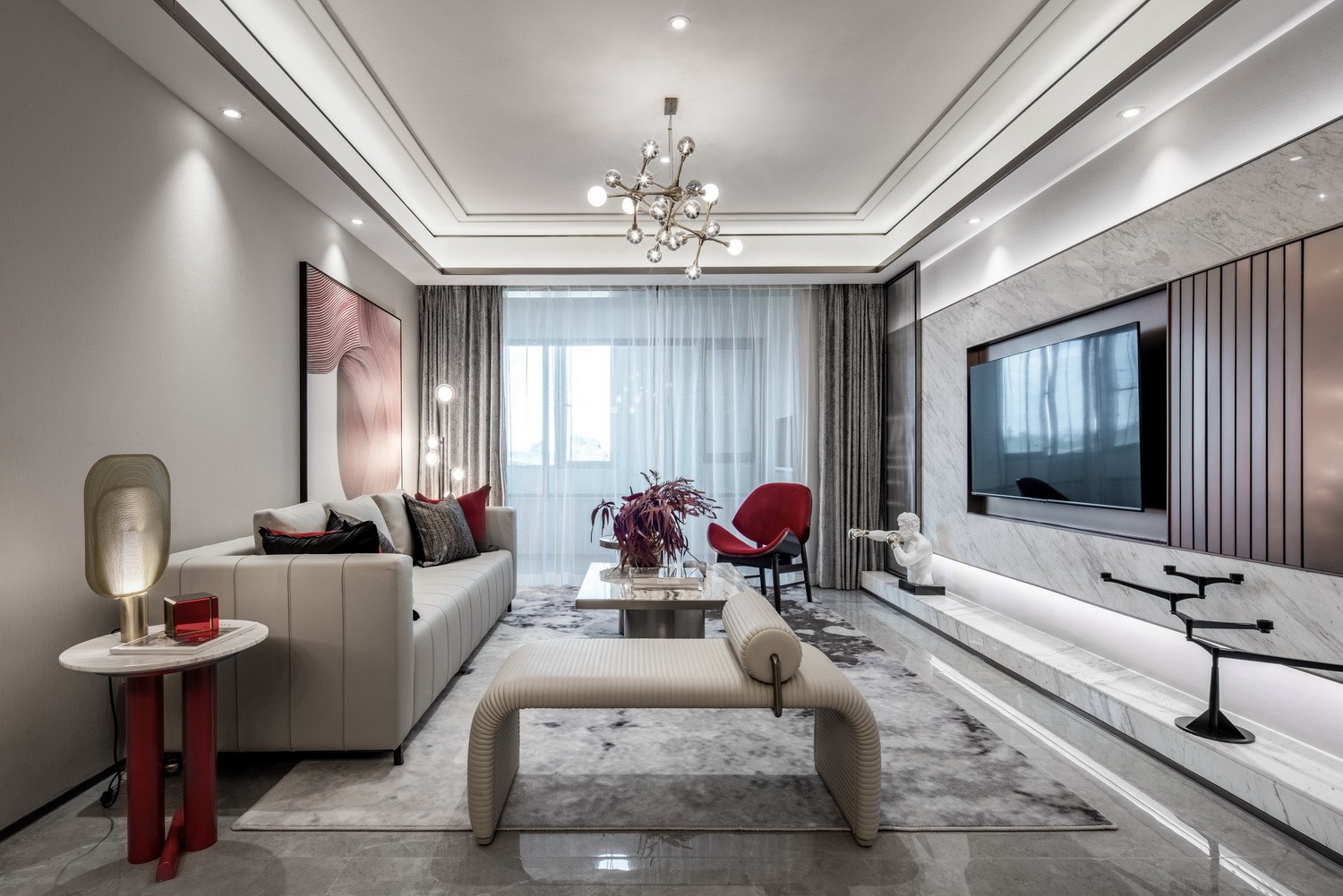 現(xiàn)代新中式風(fēng)格室內(nèi)設(shè)計(jì)家裝案例-客廳 現(xiàn)代新中式風(fēng)格室內(nèi)設(shè)計(jì)家裝案例-客廳