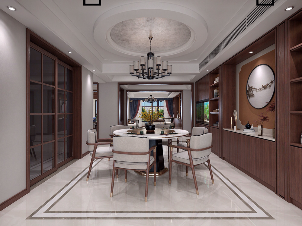 新中式別墅大宅裝修設(shè)計(jì)-餐廳 新中式別墅大宅裝修設(shè)計(jì)-餐廳