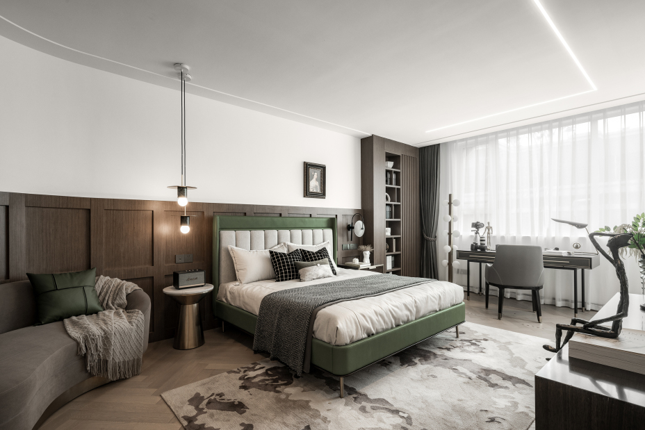 歐式輕奢風(fēng)格家裝設(shè)計室內(nèi)裝修效果圖-主臥 歐式輕奢風(fēng)格家裝設(shè)計室內(nèi)裝修效果圖-主臥