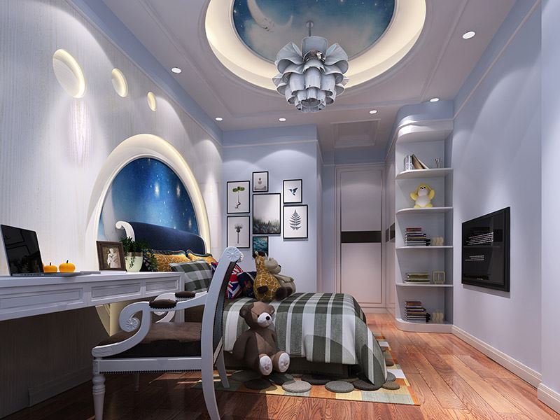 佛山市金地·招商臻玥府歐式風(fēng)格三居室裝修案例