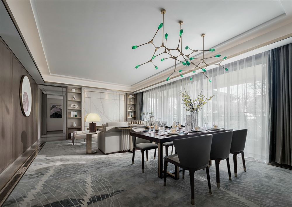 江門市方圓·云山詩(shī)意(鶴山)新中式風(fēng)格四居室裝修案例