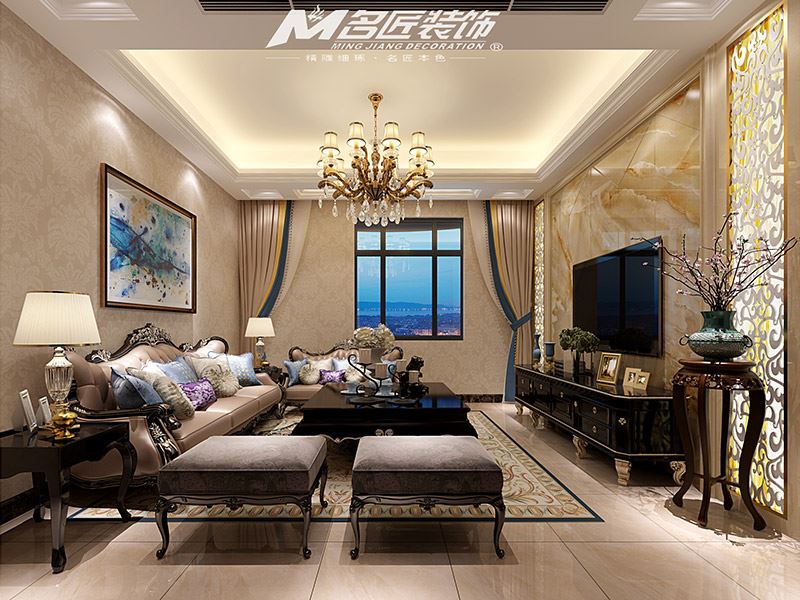 揭陽(yáng)市碧桂園十里江灣輕奢風(fēng)格平層裝修案例