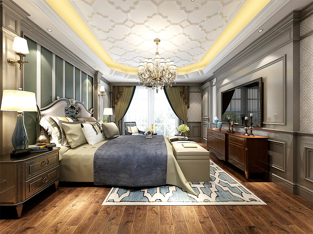 裝修案例經(jīng)典美式風(fēng)格別墅裝修效果圖-主臥裝飾 裝修案例經(jīng)典美式風(fēng)格別墅裝修效果圖-主臥裝飾