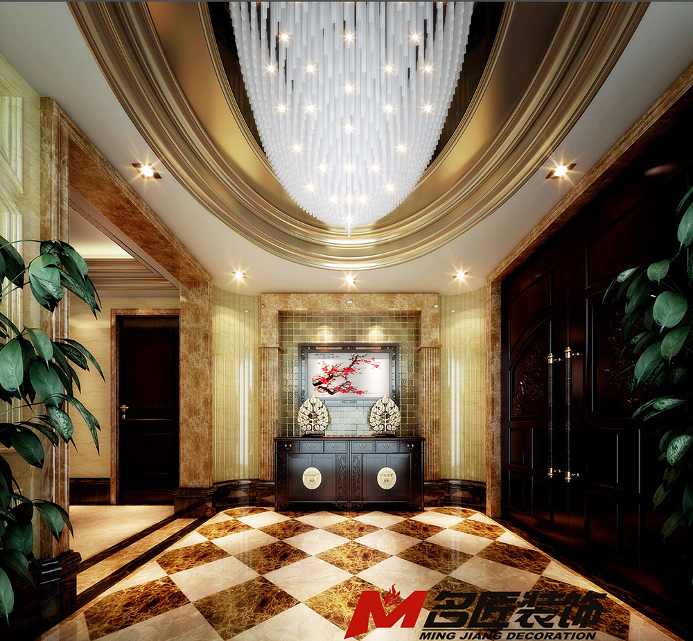 歐式風(fēng)格別墅裝修效果圖-金地九瓏璧別墅277平米-別墅裝修設(shè)計(jì)玄關(guān) 歐式風(fēng)格別墅裝修效果圖-金地九瓏璧別墅277平米-別墅裝修設(shè)計(jì)玄關(guān)