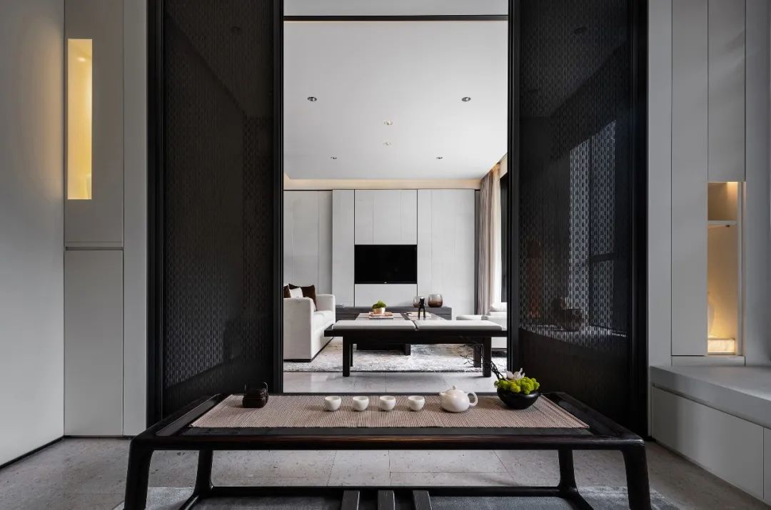 新中式風(fēng)格家裝設(shè)計復(fù)式裝修效果圖-客廳 新中式風(fēng)格家裝設(shè)計復(fù)式裝修效果圖-客廳