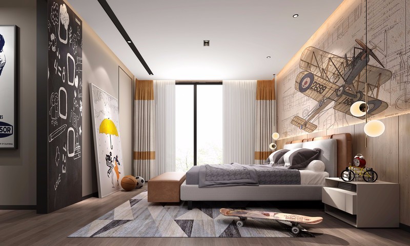 現(xiàn)代簡(jiǎn)約風(fēng)格室內(nèi)設(shè)計(jì)家裝案例-次臥 現(xiàn)代簡(jiǎn)約風(fēng)格室內(nèi)設(shè)計(jì)家裝案例-次臥