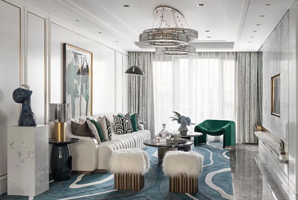 輕奢北歐風(fēng)格室內(nèi)家裝案例效果圖-客廳 輕奢北歐風(fēng)格室內(nèi)家裝案例效果圖-客廳