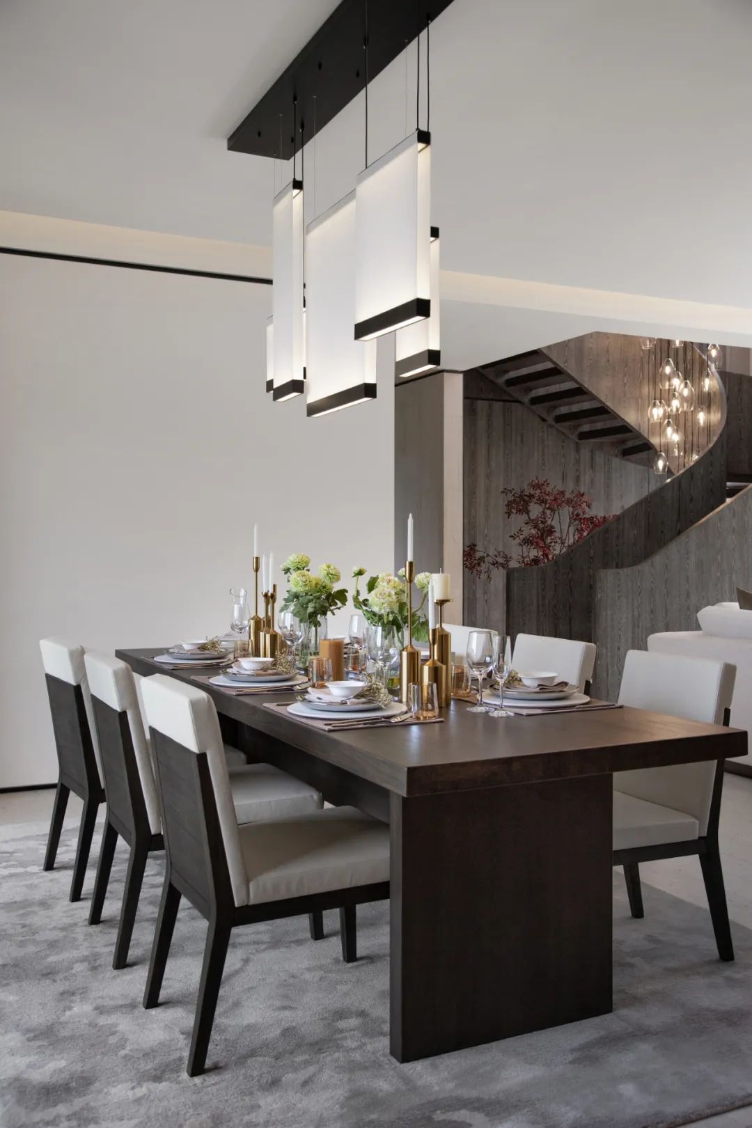 新中式風(fēng)格家裝設(shè)計復(fù)式裝修效果圖-餐廳 新中式風(fēng)格家裝設(shè)計復(fù)式裝修效果圖-餐廳