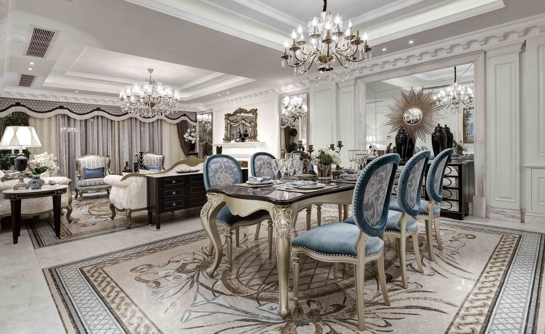 法式巴洛克風格室內(nèi)設(shè)計家裝案例-餐廳 法式巴洛克風格室內(nèi)設(shè)計家裝案例-餐廳