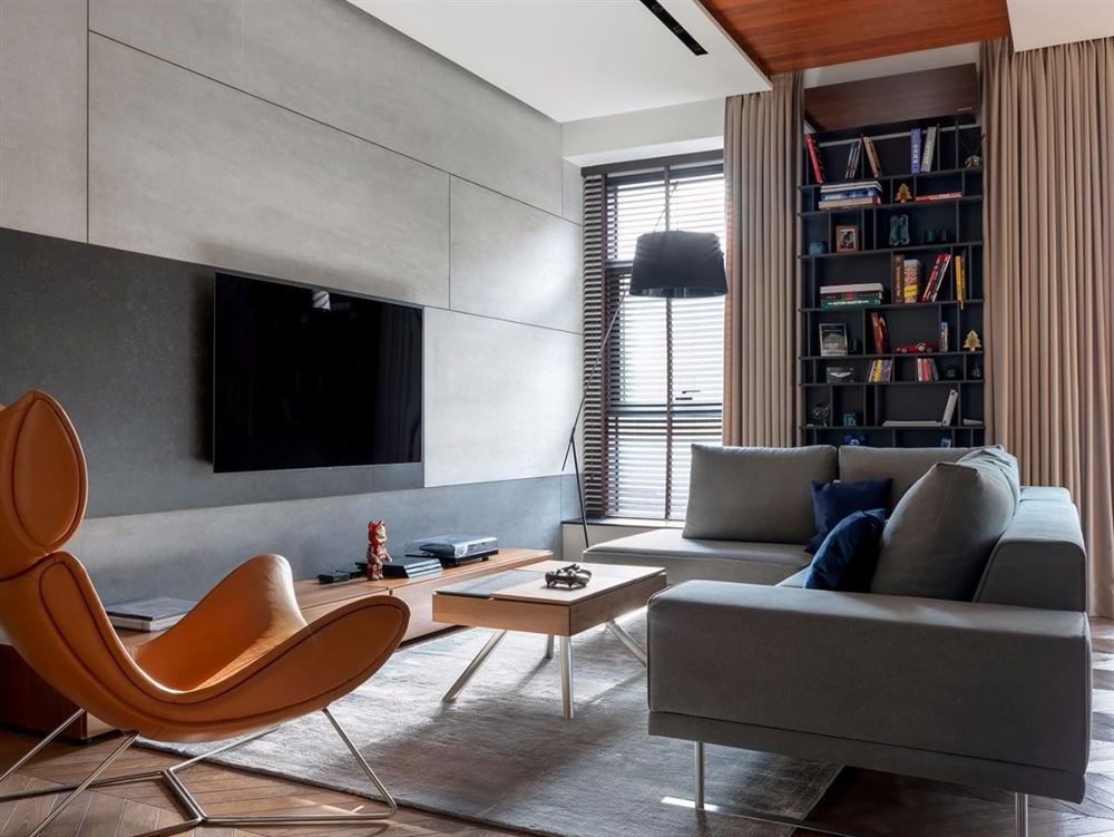 南寧市潤(rùn)華尚城街區(qū)輕奢風(fēng)格三居室裝修案例