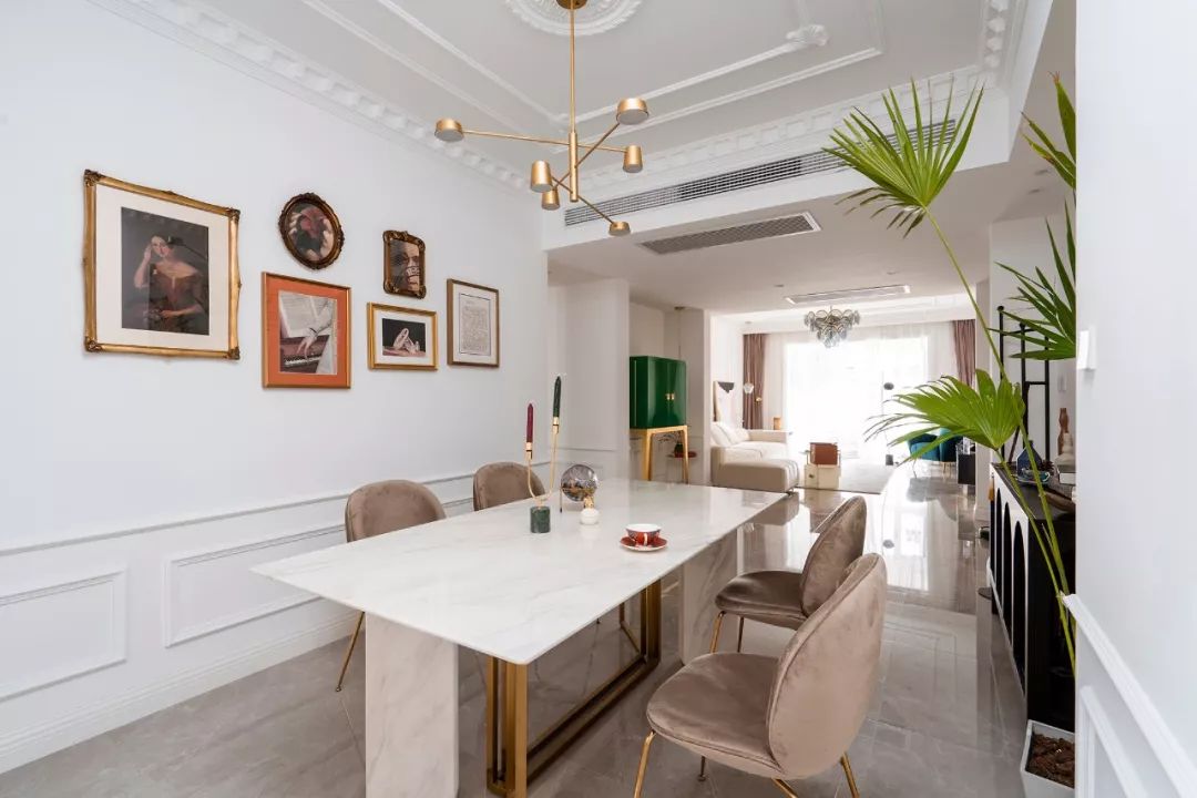 裝修公司法式風格室內(nèi)裝修效果圖-餐廳