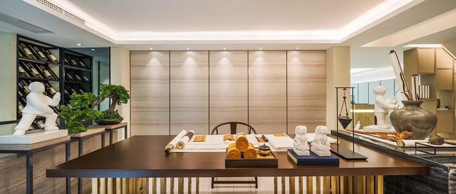 新中式風(fēng)格別墅家裝案例效果圖-書房 新中式風(fēng)格別墅家裝案例效果圖-書房