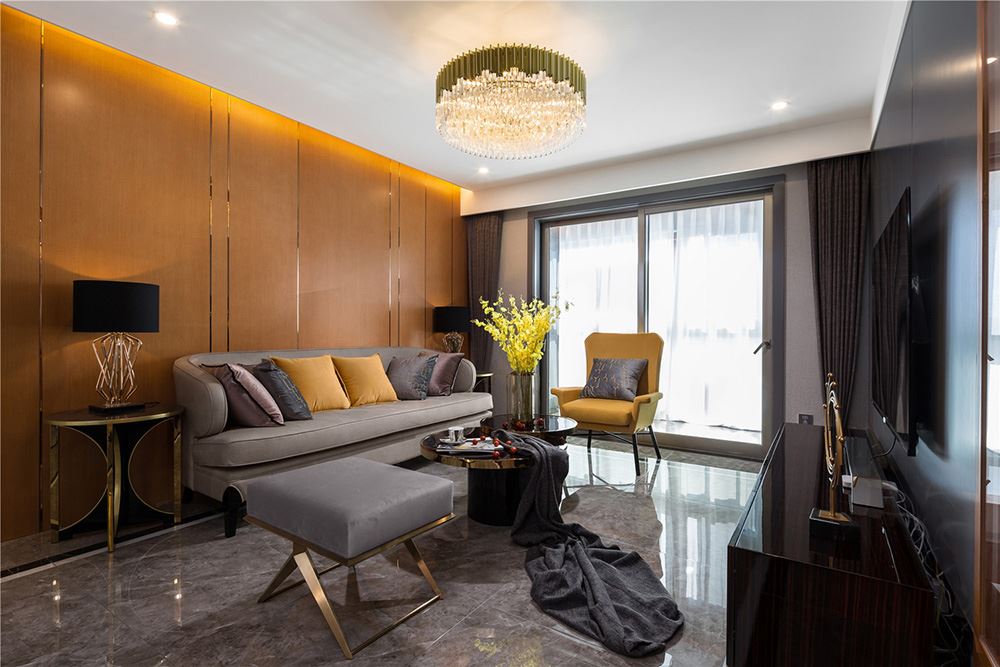 南寧市華潤(rùn)萬象華府輕奢風(fēng)格三居室裝修案例