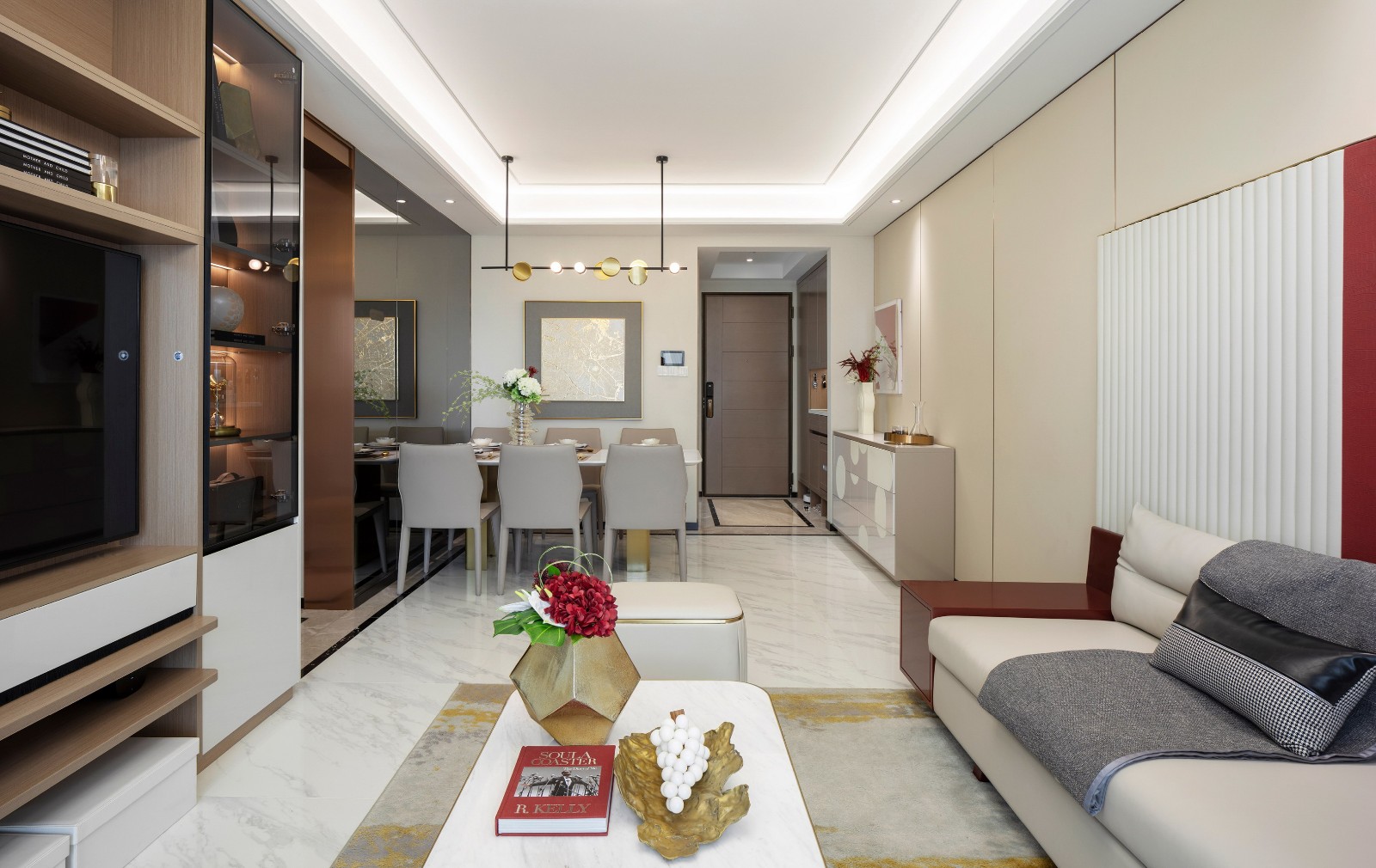 現(xiàn)代輕奢風格室內(nèi)設(shè)計家裝案例-客餐廳