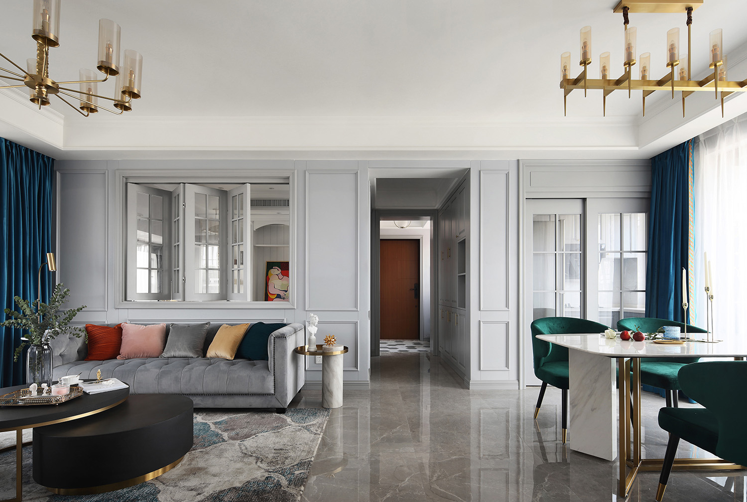 美式簡約風(fēng)格室內(nèi)家裝案例效果圖-餐廳 美式簡約風(fēng)格室內(nèi)家裝案例效果圖-餐廳